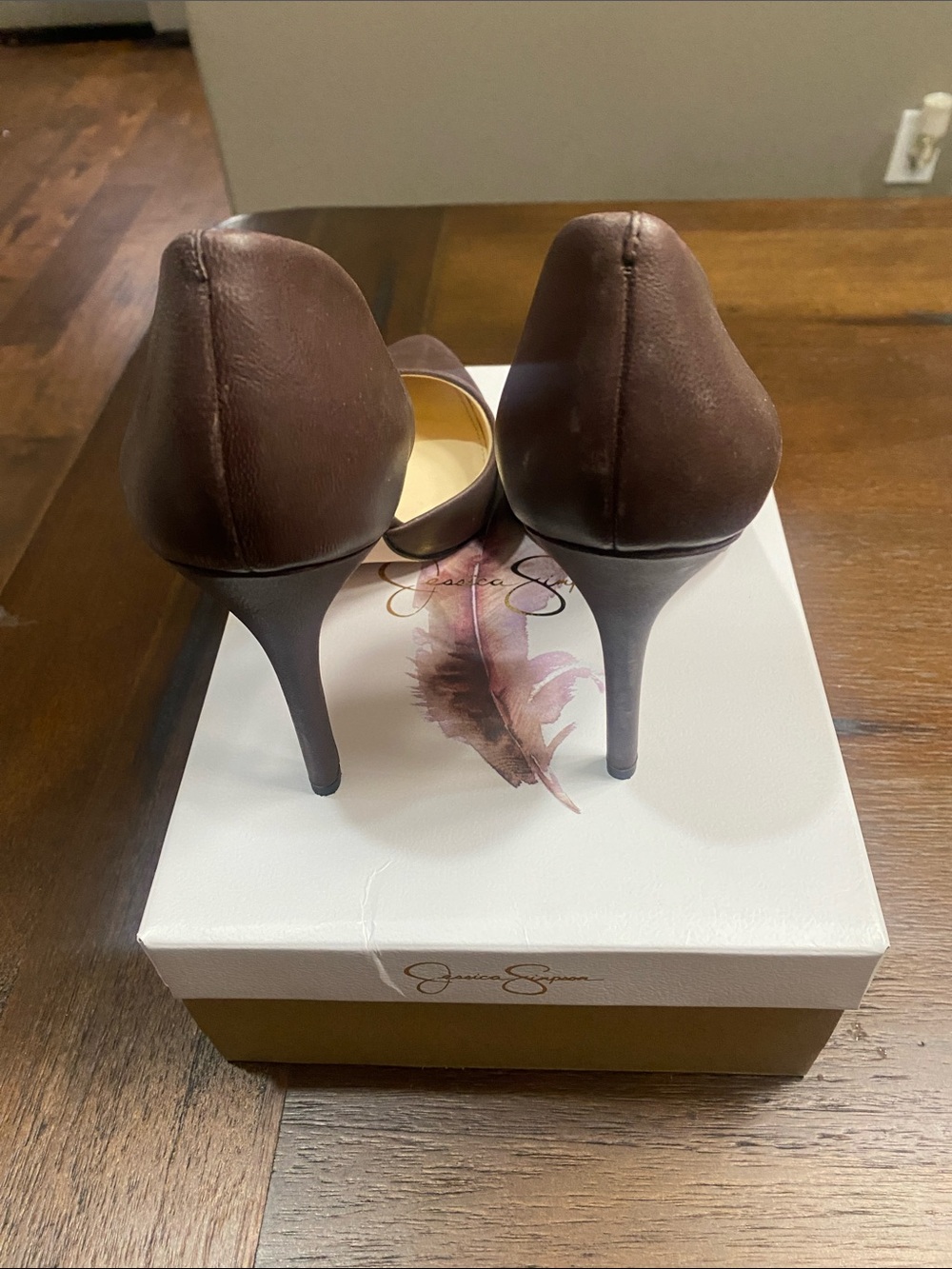 Jessica Simpson Brown Pointed Toe Stiletto Pumps - Picture 3 of 3
